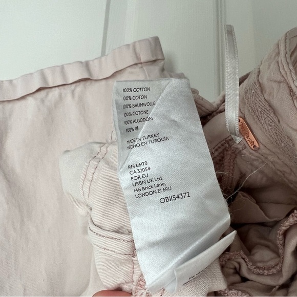 Free People Relaxed Boyfriend Chino Pants Size 26 Pale Pink 100% Cotton - Picture 9 of 10